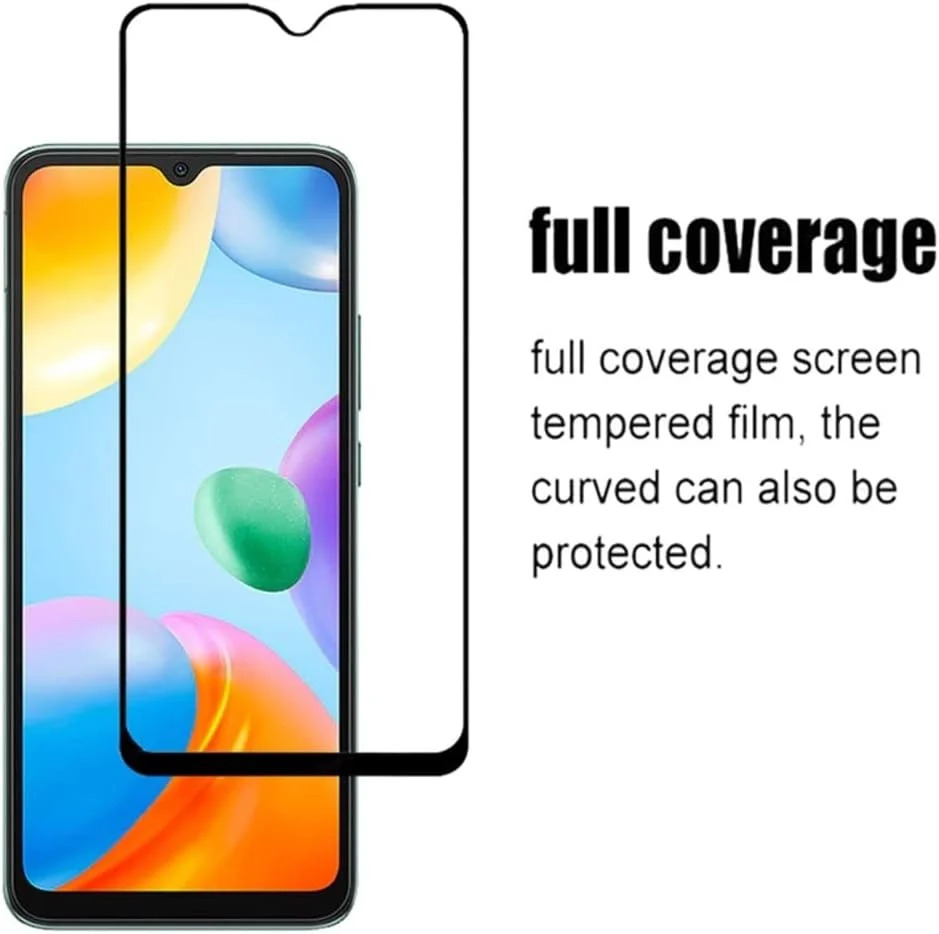 محافظ صفحه نمایش Zubitech برای شیائومی Redmi 12C، محافظ صفحه شیشه ای حرارت دیده با پوشش کامل صفحه نمایش، وضوح HD، ضد خرد شدن، ضد خش برای شیائومی Redmi 12C (شیشه 5D) محافظ صفحه نمایش Zubitech برای شیائومی Redmi 12C، محافظ صفحه شیشه ای حرارت دیده با پوشش کامل صفحه نمایش، وضوح HD، ضد خرد شدن، ضد خش برای شیائومی Redmi 12C (شیشه 5D)