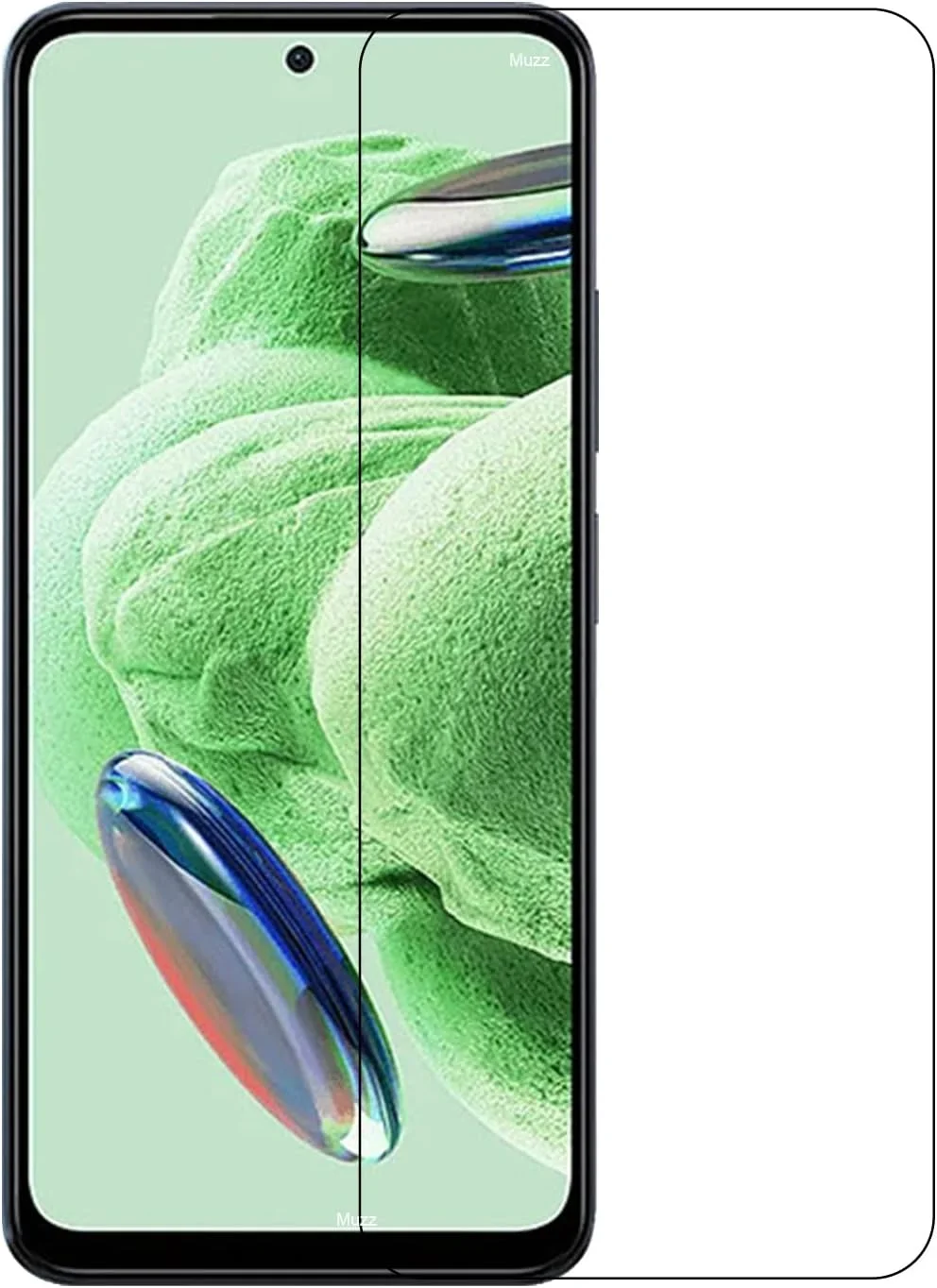 محافظ صفحه نمایش شیشه ای تمپرد ضد خش 9H HD فیلم محافظ گوشی Muzz Xiaomi Redmi Note 12 برای Redmi Note 12 5G شفاف