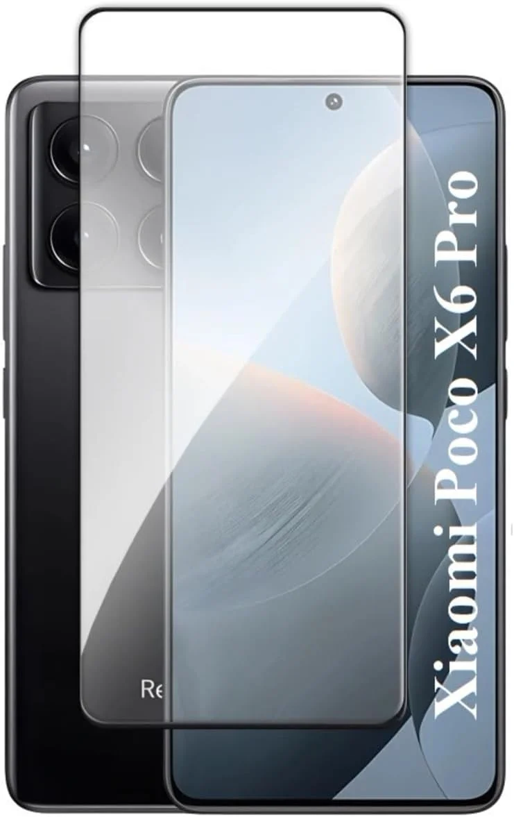 محافظ صفحه نمایش شیشه ای زوبی تک مناسب برای شیائومی پوکو X6 پرو، پوشش کامل صفحه نمایش، وضوح HD، ضد خش و ضد شکستگی - تک عددی