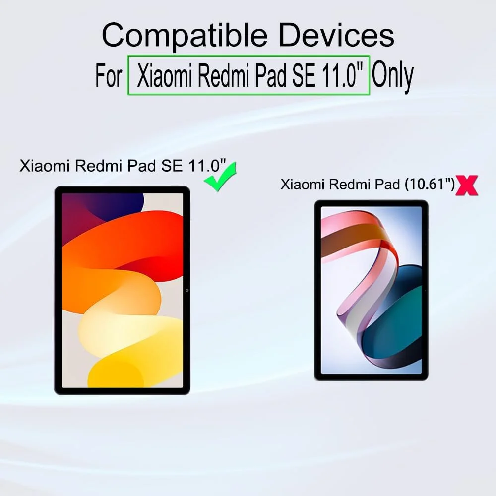 محافظ صفحه نمایش Ibywind برای شیائومی Redmi Pad SE 11 اینچی (نه برای شیائومی Redmi Pad)، با 2 عدد شیشه حرارت دیده، [حسگر اثر انگشت، نصب آسان، ضد ضربه، محافظت در برابر ضربه، پوشش کامل صفحه نمایش]