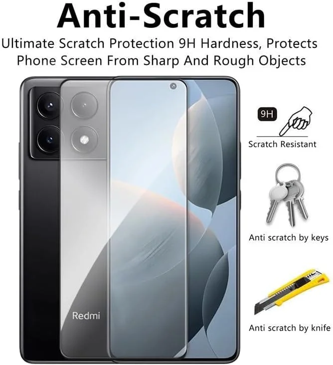 محافظ صفحه نمایش شیشه ای زوبی تک مناسب برای شیائومی پوکو X6 پرو، پوشش کامل صفحه نمایش، وضوح HD، ضد خش و ضد شکستگی - تک عددی محافظ صفحه نمایش شیشه ای زوبی تک مناسب برای شیائومی پوکو X6 پرو، پوشش کامل صفحه نمایش، وضوح HD، ضد خش و ضد شکستگی - تک عددی