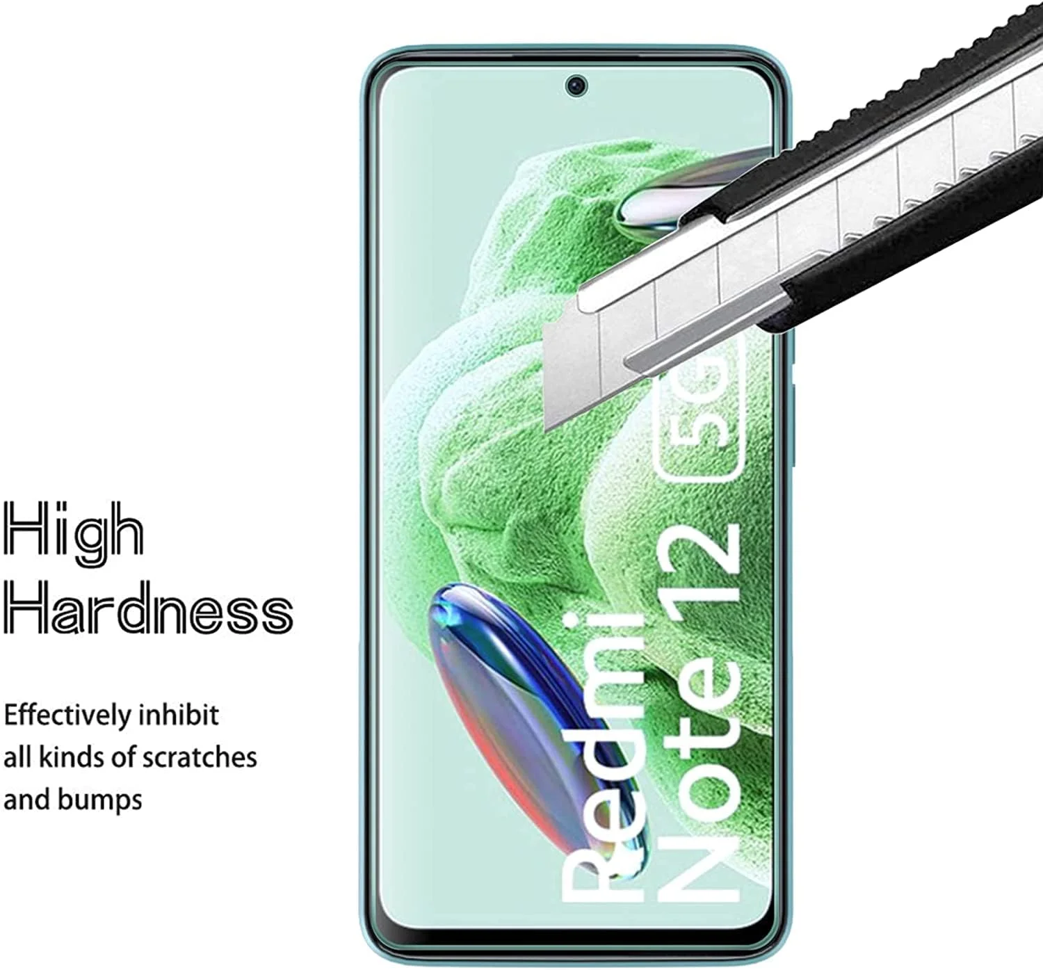 محافظ صفحه نمایش شیشه ای تمپرد ضد خش 9H HD فیلم محافظ گوشی Muzz Xiaomi Redmi Note 12 برای Redmi Note 12 5G شفاف