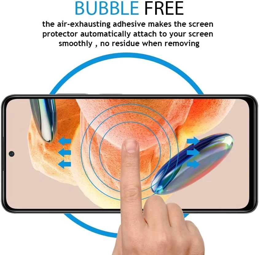 محافظ صفحه نمایش الحتروشی سازگار با گوشی های شیائومی Redmi Note 12 / Redmi Note 12 Pro / Redmi Note 12 Pro+ 5G، شیشه حرارت دیده [پوشش کامل HD] [نصب آسان]