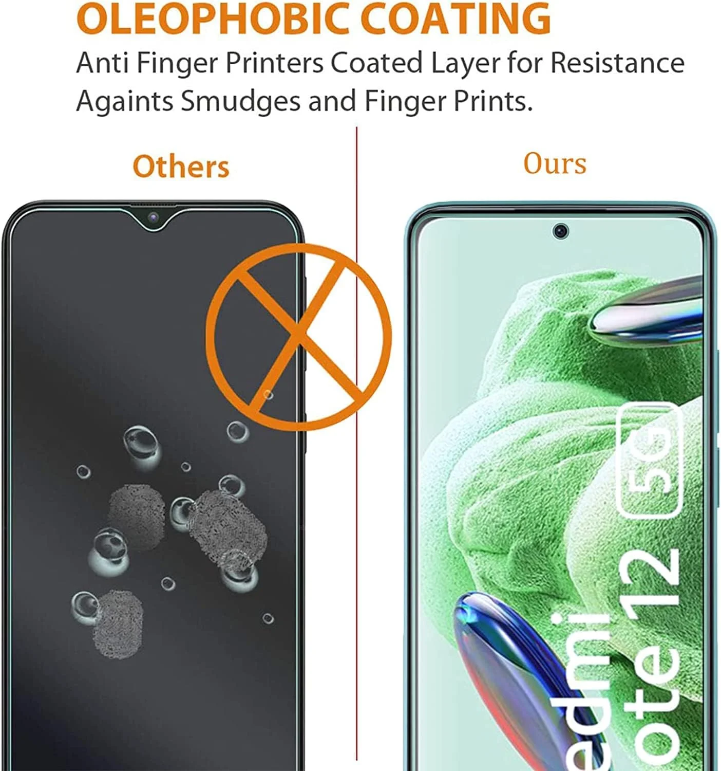 محافظ صفحه نمایش شیشه ای تمپرد ضد خش 9H HD فیلم محافظ گوشی Muzz Xiaomi Redmi Note 12 برای Redmi Note 12 5G شفاف