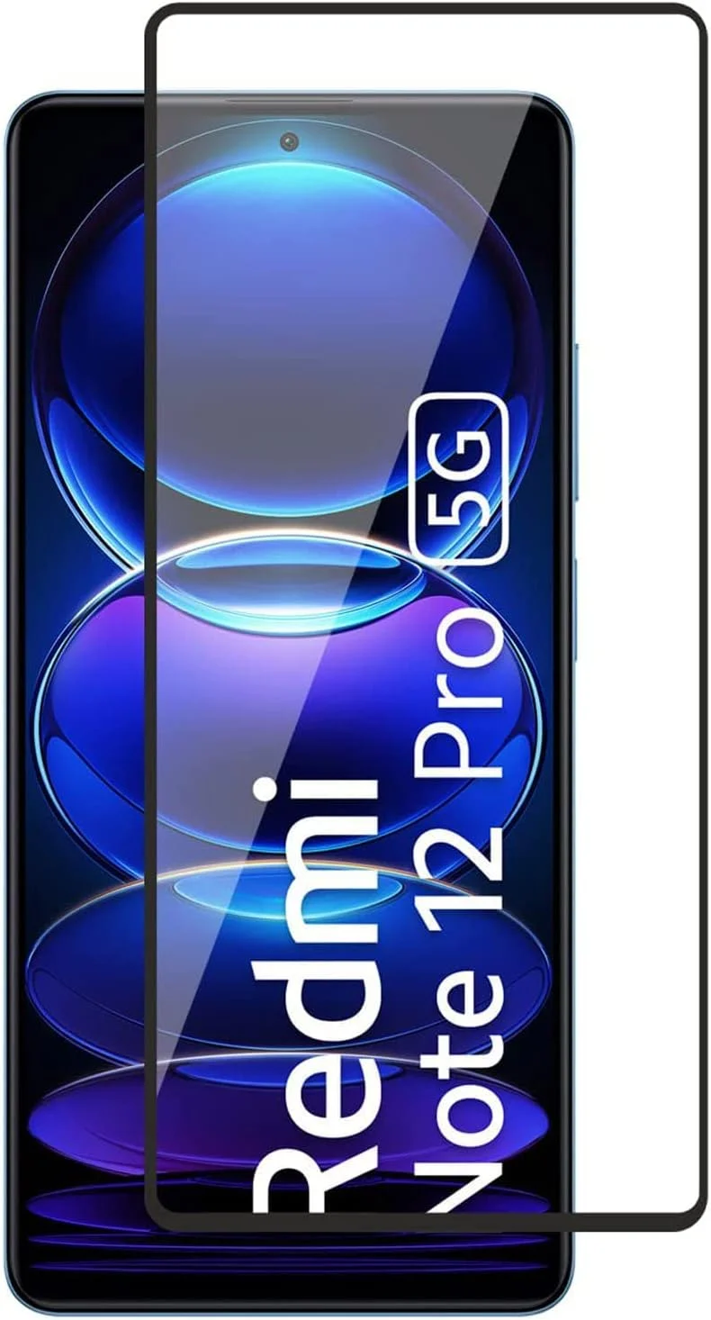 محافظ صفحه نمایش شیشه ای تمپرد فول چسب EMODIL برای گوشی شیائومی Redmi Note 12 Pro Plus، پوشش کامل لبه به لبه مناسب برای شیائومی Redmi Note 12 Pro / 12 Pro Plus / 12 Pro Speed / 12 Discovery ®