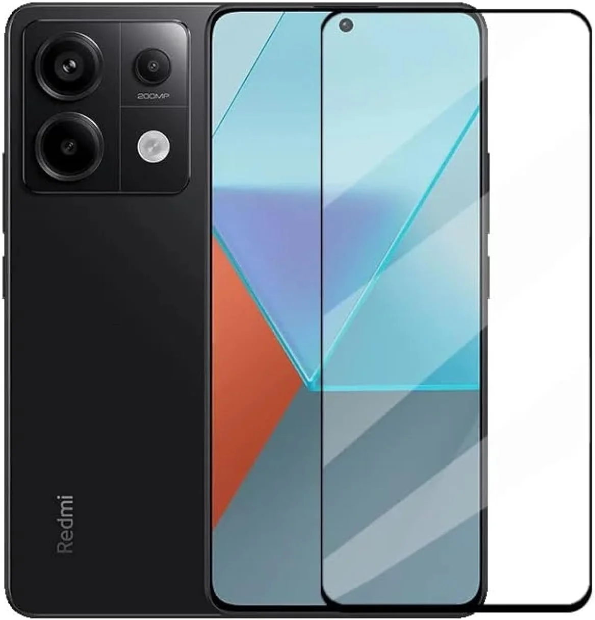 محافظ صفحه نمایش شیشه ای حرارت دیده Zubitech برای شیائومی Redmi Note 13 پوشش کامل، سختی 9H، ضد اثر انگشت، ضد خش، شفافیت HD برای Redmi Note 13 (1)