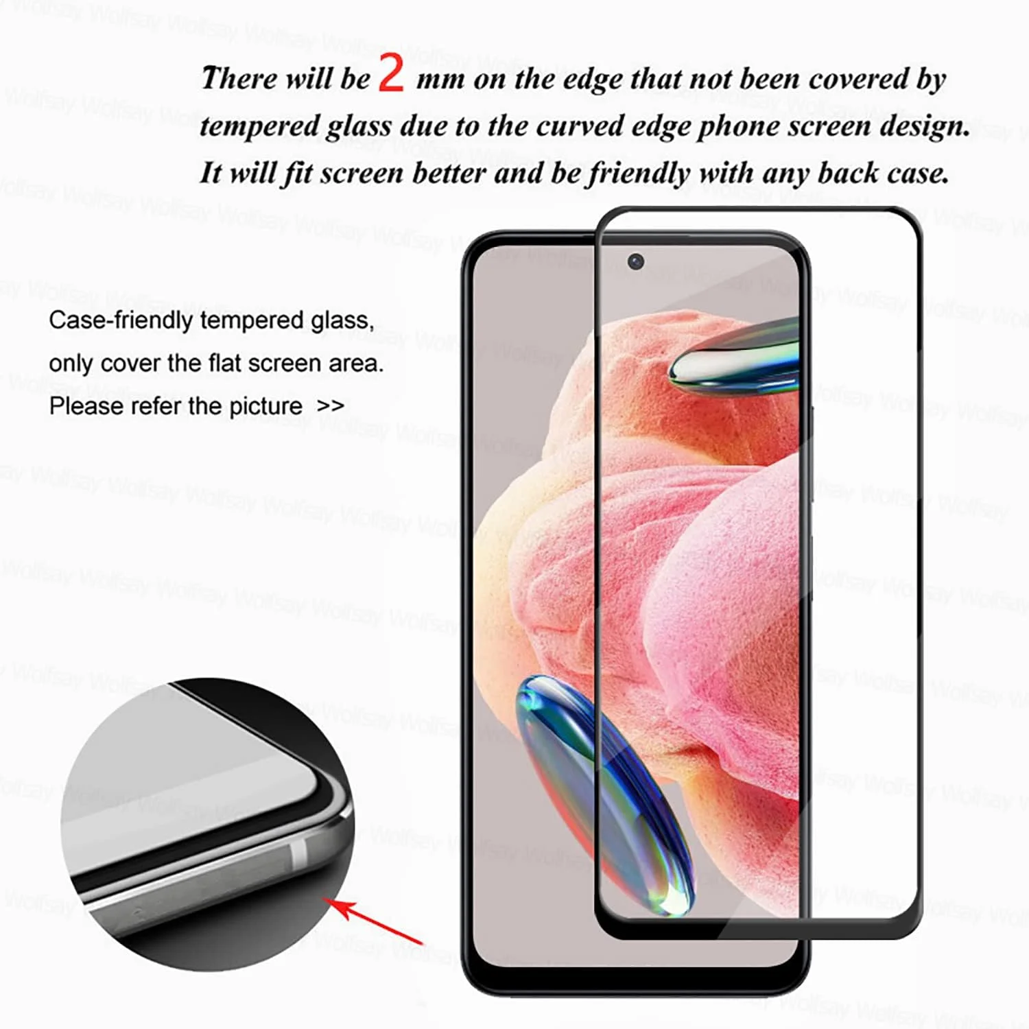 Hugewth [1+2+2PCS] سازگار با شیائومی Redmi Note 12 5G، قاب شفاف، محافظ صفحه نمایش و محافظ لنز دوربین، پوشش شفاف، فیلم شیشه ای حرارت دیده تمام صفحه HD (شفاف)