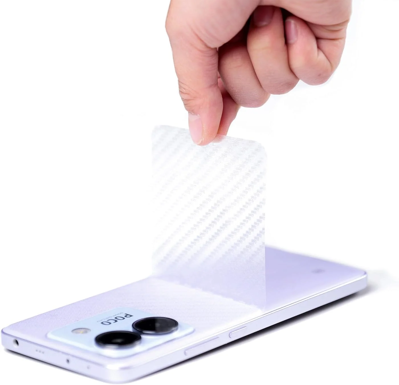 محافظ صفحه نمایش 2 عددی Ibywind برای گوشی شیائومی پوکو M7 پرو 5G سایز 6.67 اینچ، شیشه حرارت دیده با سختی 9H، به همراه 1 عدد محافظ لنز دوربین، 1 عدد محافظ پشت گوشی فیبر کربنی، نصب آسان