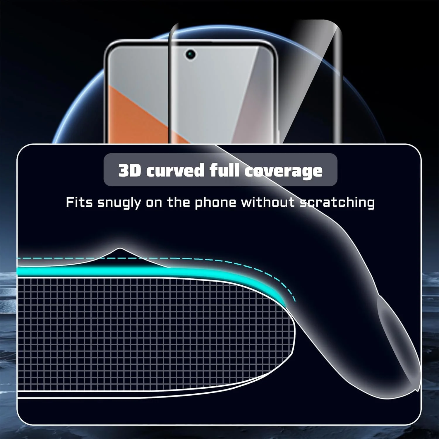 WRTBS [بسته 2 عددی] محافظ صفحه نمایش شیشه ای حرارت دیده برای گوشی شیائومی Redmi Note 13 Pro Plus 5G، سختی 9H، وضوح بالا، پوشش کامل، ضد خش، بدون حباب، ضد اثر انگشت