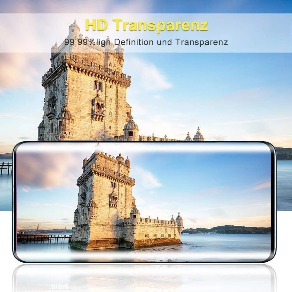 محافظ صفحه نمایش شیشه ای حرارت دیده 10D با پوشش کامل، HD و ضد خش با واکنش بالا برای شیائومی، پوکو X3/Pro/NFC