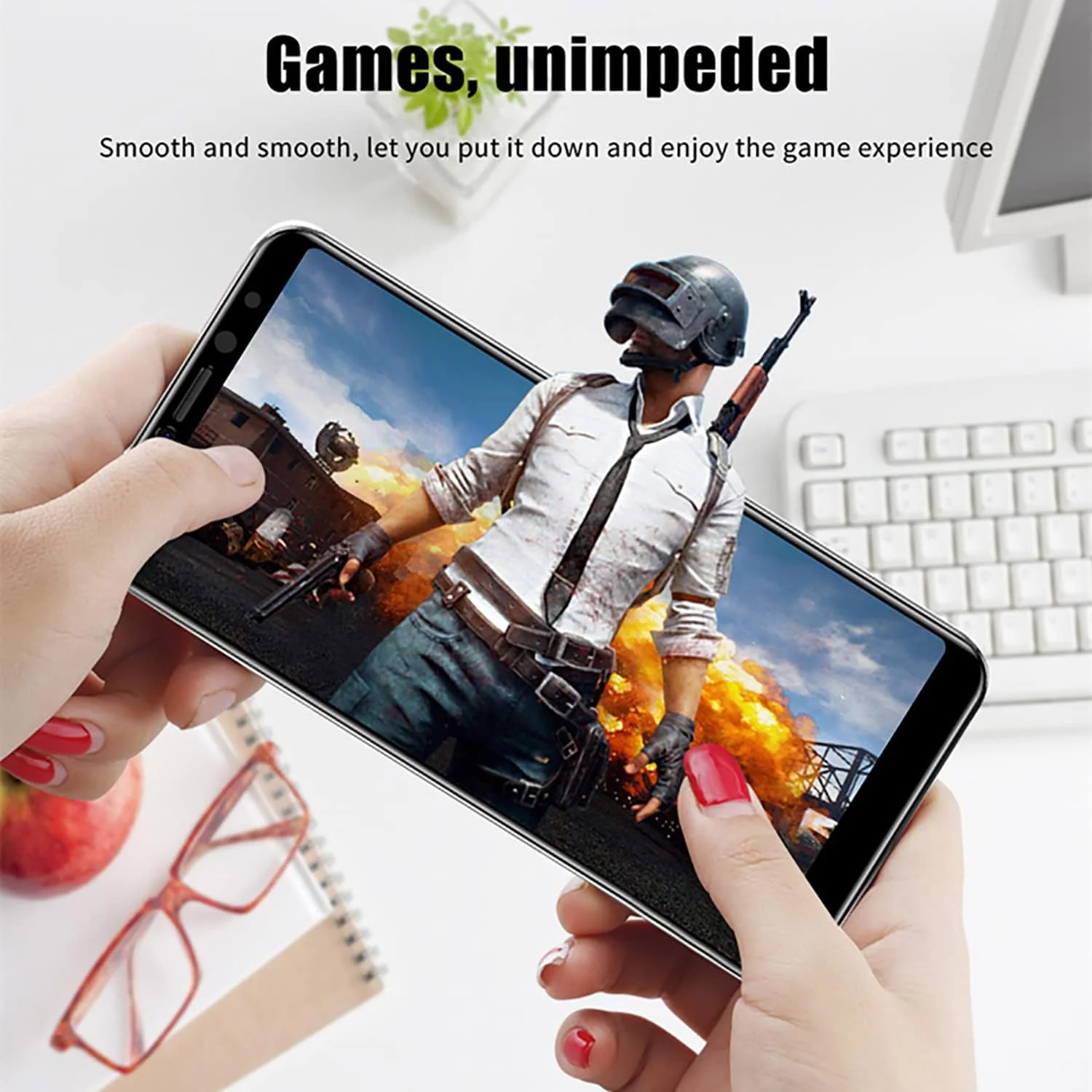Hugewth [1+2+2PCS] سازگار با شیائومی Redmi Note 12 5G، قاب شفاف، محافظ صفحه نمایش و محافظ لنز دوربین، پوشش شفاف، فیلم شیشه ای حرارت دیده تمام صفحه HD (شفاف)