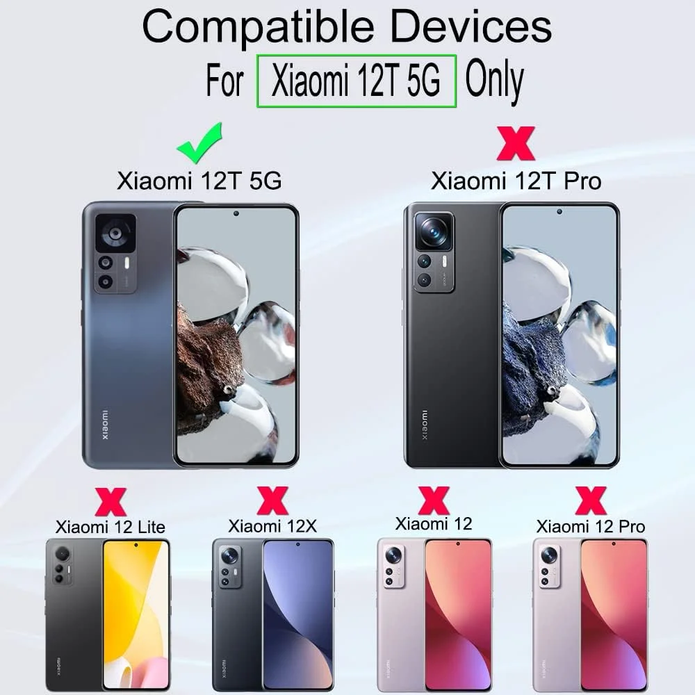 محافظ صفحه نمایش شیشه ای Ibywind برای شیائومی 12T 5G، سایز 6.67 اینچ، بسته 2 عددی، سختی 9H، به همراه 1 عدد محافظ لنز دوربین و 1 عدد برچسب فیبر کربن پشت گوشی، نصب آسان