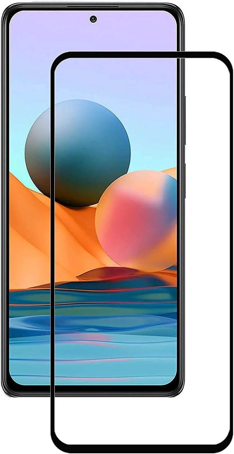 محافظ صفحه نمایش شیشه ای ایمودیل برای شیائومی Redmi Note 10 / Note 10s، شیشه حرارت دیده با چسب کامل و پوشش لبه به لبه برای شیائومی Redmi Note 10 / Note 10s ®