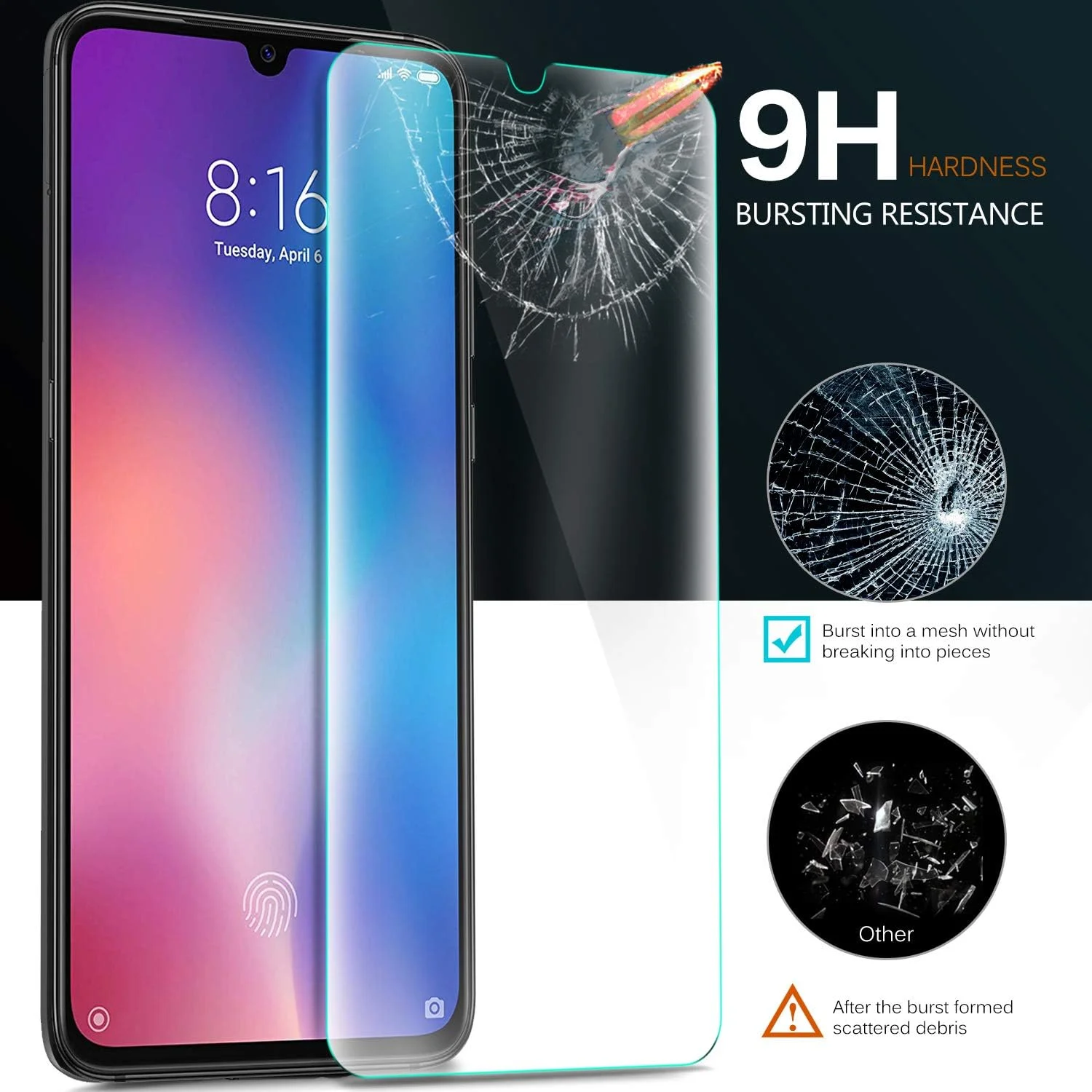 محافظ صفحه نمایش شیشه ای KuGi برای شیائومی Mi A3/ CC9، فیلم شیشه ای حرارت دیده 9H HD برای گوشی هوشمند شیائومی Mi A3 محافظ صفحه نمایش شیشه ای KuGi برای شیائومی Mi A3/ CC9، فیلم شیشه ای حرارت دیده 9H HD برای گوشی هوشمند شیائومی Mi A3