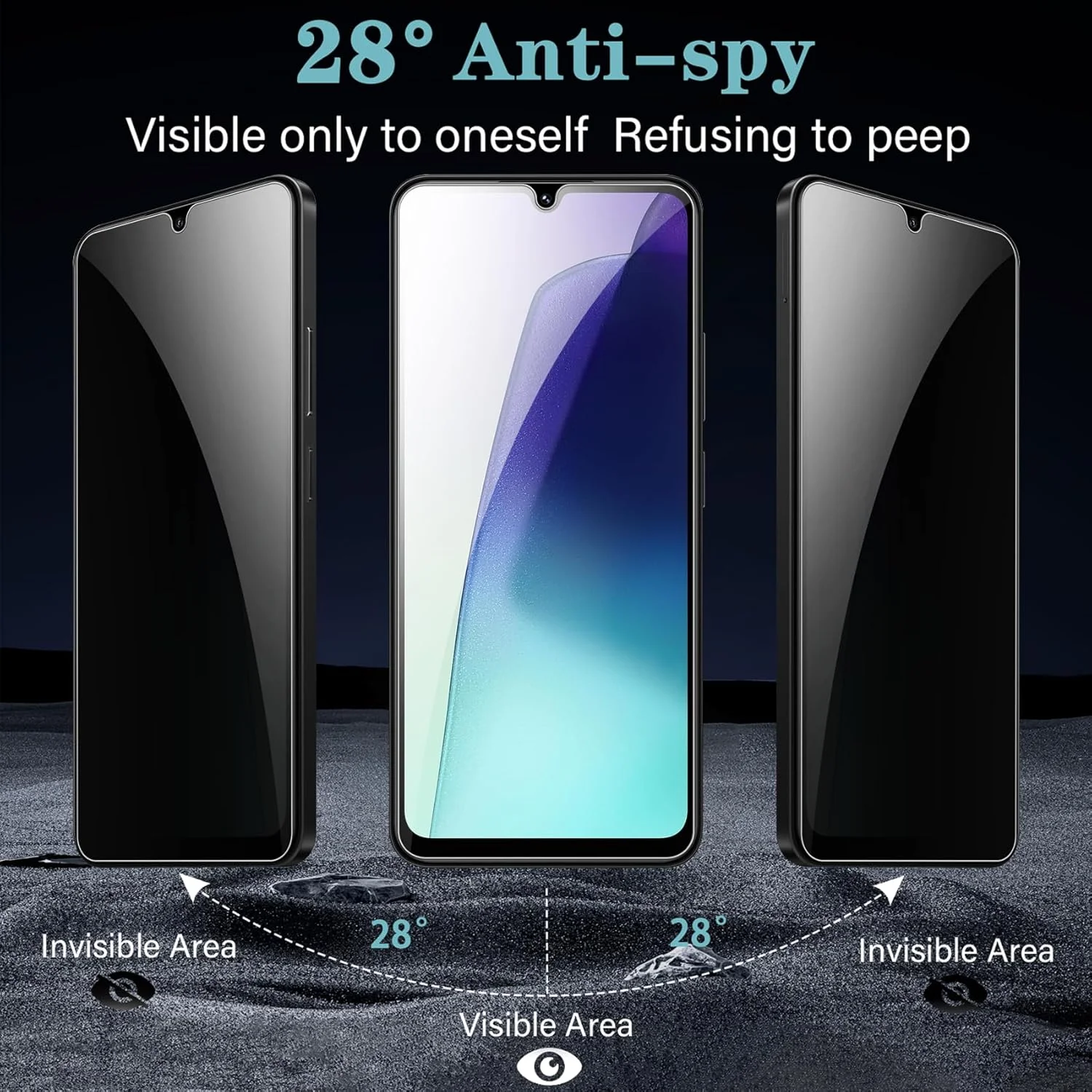 محافظ صفحه نمایش حریم خصوصی Vuciya، بسته 3 عددی، سازگار با Xiaomi Redmi 14C / Xiaomi Poco C75، فیلم محافظ ضد جاسوسی، شیشه حرارت دیده با سختی 9H، ضد خش برای Redmi 14C محافظ صفحه نمایش حریم خصوصی Vuciya، بسته 3 عددی، سازگار با Xiaomi Redmi 14C / Xiaomi Poco C75، فیلم محافظ ضد جاسوسی، شیشه حرارت دیده با سختی 9H، ضد خش برای Redmi 14C