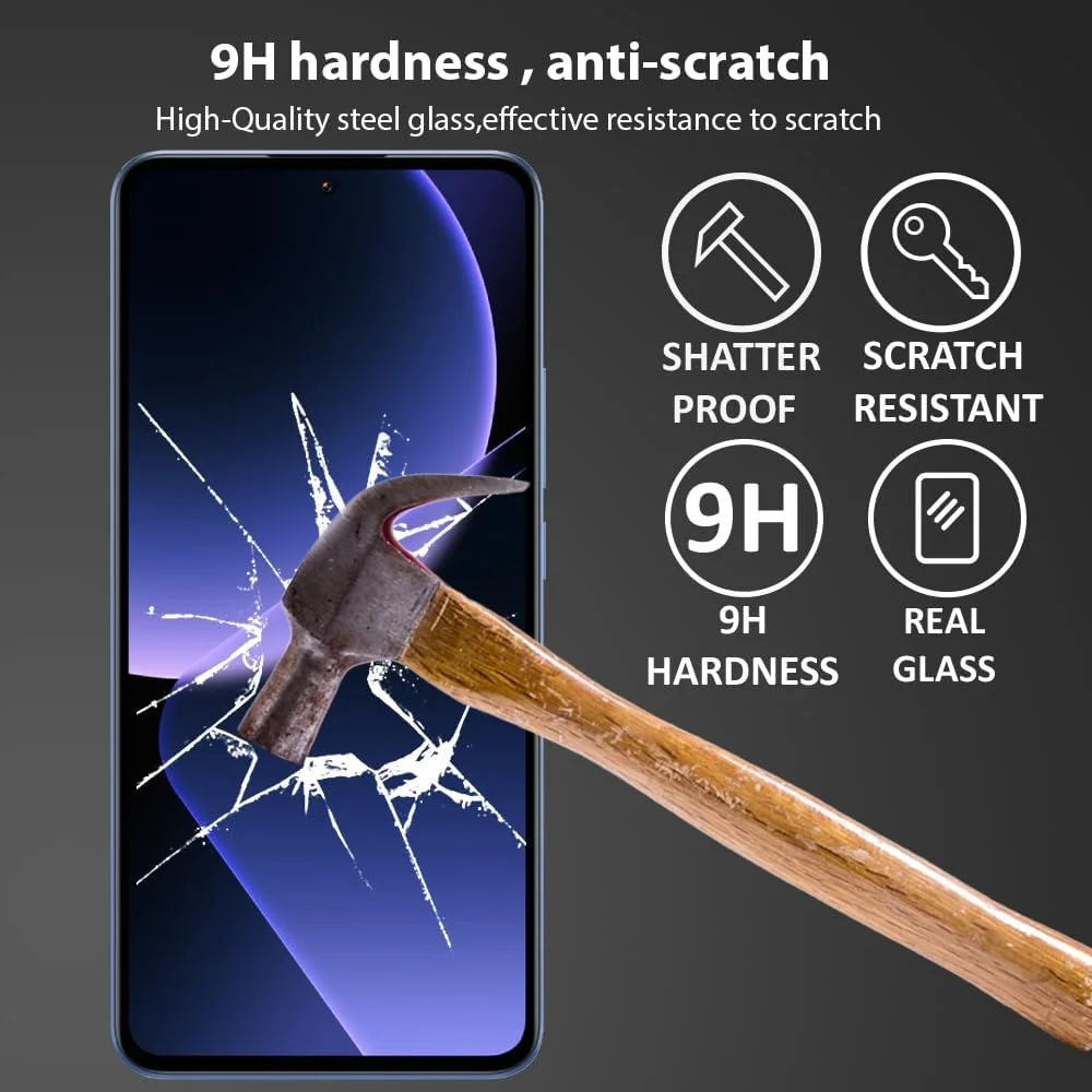 محافظ صفحه نمایش Al-HuTrusHi سازگار با شیائومی 13T / 13T Pro، محافظ صفحه نمایش شیشه حرارت دیده [ضد تابش نور] [پوشش کامل HD] [نصب آسان] [سختی 9H] [حساس به لمس]