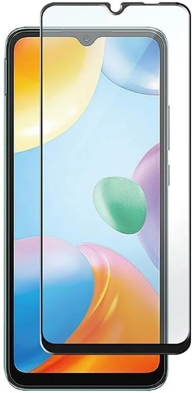 For Xiaomi Redmi 10C Screen Protector, Tempered Glass [Full Adhesive][Full Coverage][Bubble-Free HD Clear High Responsive for Redmi 10C / Poco C40 / Redmi 10 Power Black