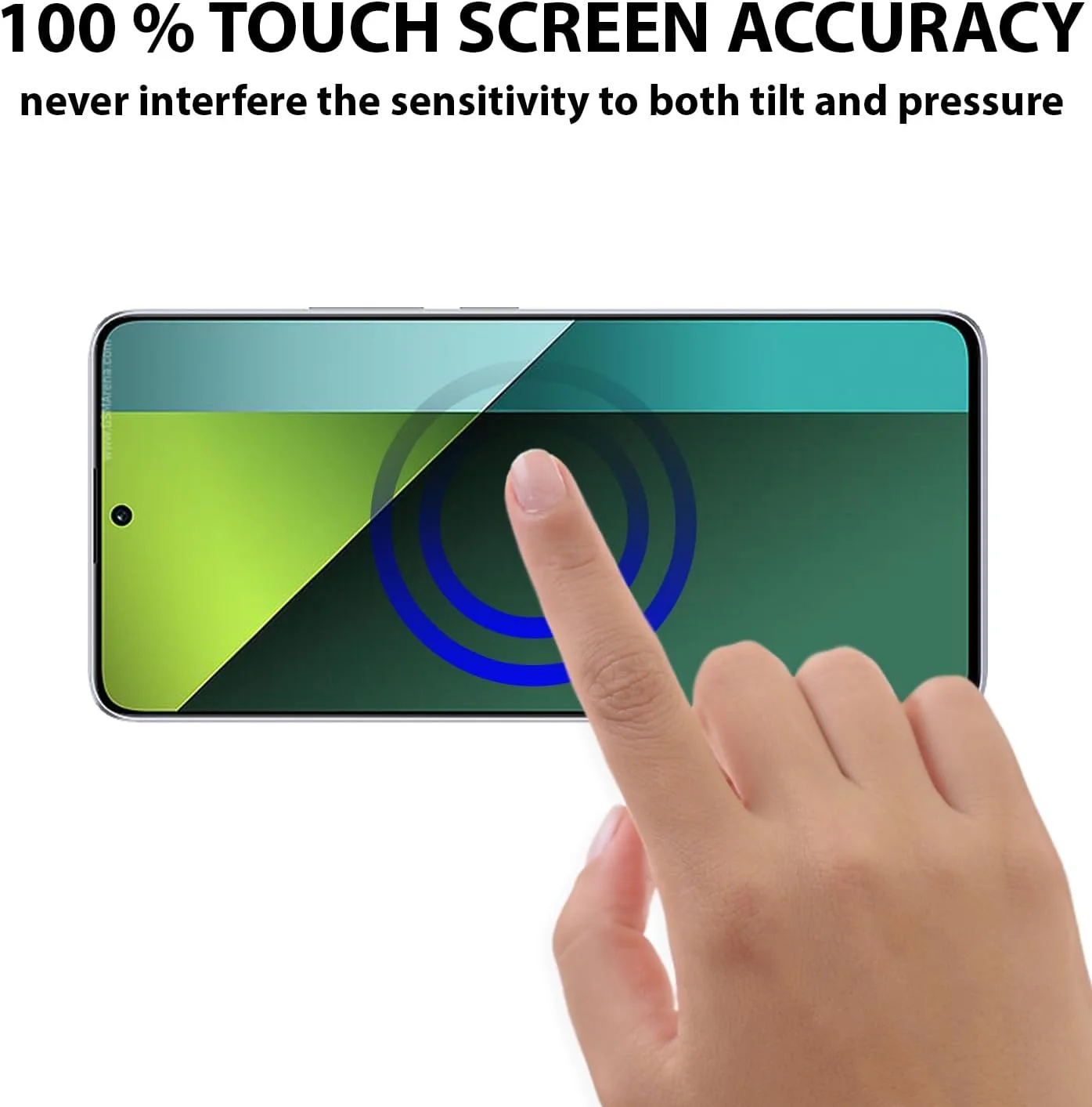 محافظ صفحه نمایش Al-HuTrusHi سازگار با Xiaomi Redmi Note 13 Pro، محافظ صفحه نمایش شیشه ای حرارت دیده [ضد تابش نور] [پوشش کامل HD] [نصب آسان] [سختی 9H]
