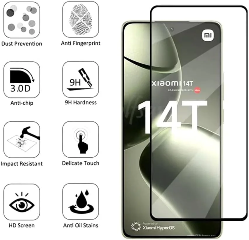 محافظ صفحه نمایش Zubitech برای Xiaomi 14T / Xiaomi 14T Pro شیشه حرارت دیده با سختی 9H، ضد اثر انگشت و ضد خش برای Xiaomi 14T / 14T Pro محافظ صفحه نمایش Zubitech برای Xiaomi 14T / Xiaomi 14T Pro شیشه حرارت دیده با سختی 9H، ضد اثر انگشت و ضد خش برای Xiaomi 14T / 14T Pro