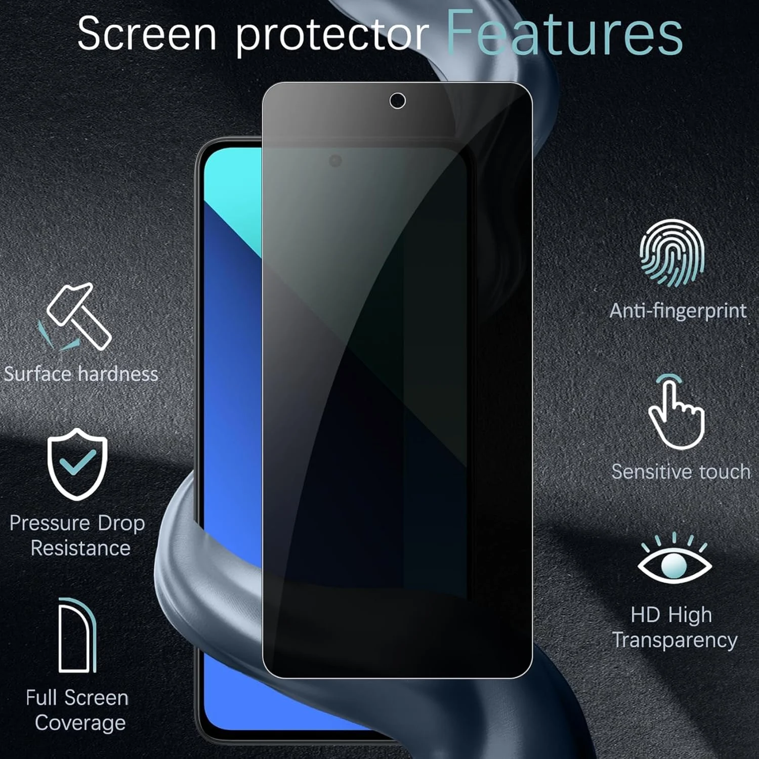 محافظ صفحه نمایش حریم خصوصی Vuciya بسته 3 عددی سازگار با Xiaomi Redmi Note 13 Pro/Redmi Note 13، فیلم محافظ ضد جاسوسی شیشه حرارت دیده سختی 9H ضد خش برای Redmi Note 13 Pro محافظ صفحه نمایش حریم خصوصی Vuciya بسته 3 عددی سازگار با Xiaomi Redmi Note 13 Pro/Redmi Note 13، فیلم محافظ ضد جاسوسی شیشه حرارت دیده سختی 9H ضد خش برای Redmi Note 13 Pro