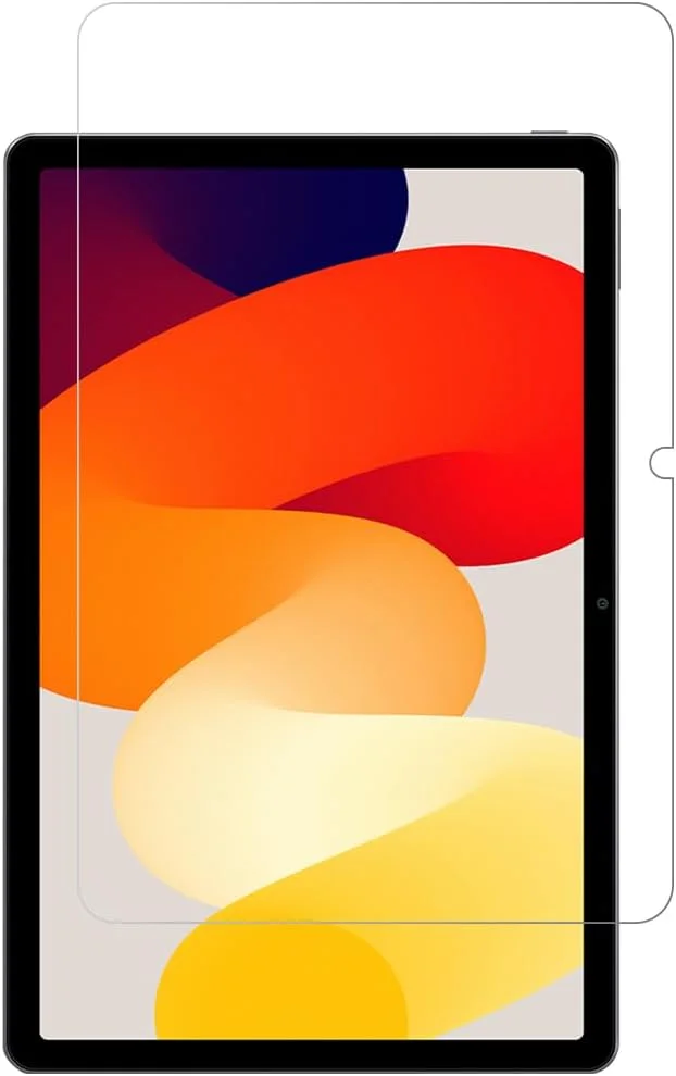 محافظ صفحه نمایش Al-HuTrusHi سازگار با شیائومی Redmi Pad SE 11 اینچ، سختی 9H، ضد خش، ضد روغن، ضد حباب، لبه گرد 2.5D، شفاف برای شیائومی Redmi Pad SE 11 اینچ