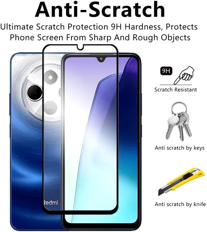 محافظ صفحه نمایش Zubitech برای شیائومی Redmi 14C / A5 / A4 / Poco C75، محافظ صفحه شیشه ای حرارت دیده با پوشش کامل صفحه نمایش، وضوح HD، ضد خش و ضد شکستگی برای شیائومی Redmi 14C / Poco C75 (1 عدد) محافظ صفحه نمایش Zubitech برای شیائومی Redmi 14C / A5 / A4 / Poco C75، محافظ صفحه شیشه ای حرارت دیده با پوشش کامل صفحه نمایش، وضوح HD، ضد خش و ضد شکستگی برای شیائومی Redmi 14C / Poco C75 (1 عدد)