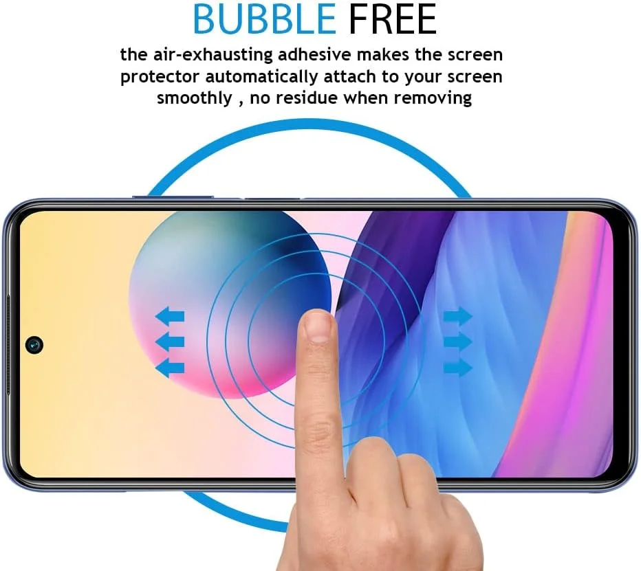 محافظ صفحه نمایش Al-HuTrusHi سازگار با گوشی شیائومی Redmi Note 10 5G، شیشه حرارت دیده [پوشش کامل HD] [نصب آسان] [مقاوم در برابر خراش] [سختی 9H] [بدون حباب] فیلم محافظ