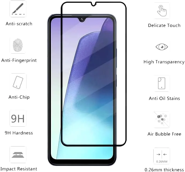 محافظ صفحه نمایش Zubitech برای شیائومی Redmi 14C / A5 / A4 / Poco C75، محافظ صفحه شیشه ای حرارت دیده با پوشش کامل صفحه نمایش، وضوح HD، ضد خش و ضد شکستگی برای شیائومی Redmi 14C / Poco C75 (1 عدد) محافظ صفحه نمایش Zubitech برای شیائومی Redmi 14C / A5 / A4 / Poco C75، محافظ صفحه شیشه ای حرارت دیده با پوشش کامل صفحه نمایش، وضوح HD، ضد خش و ضد شکستگی برای شیائومی Redmi 14C / Poco C75 (1 عدد)