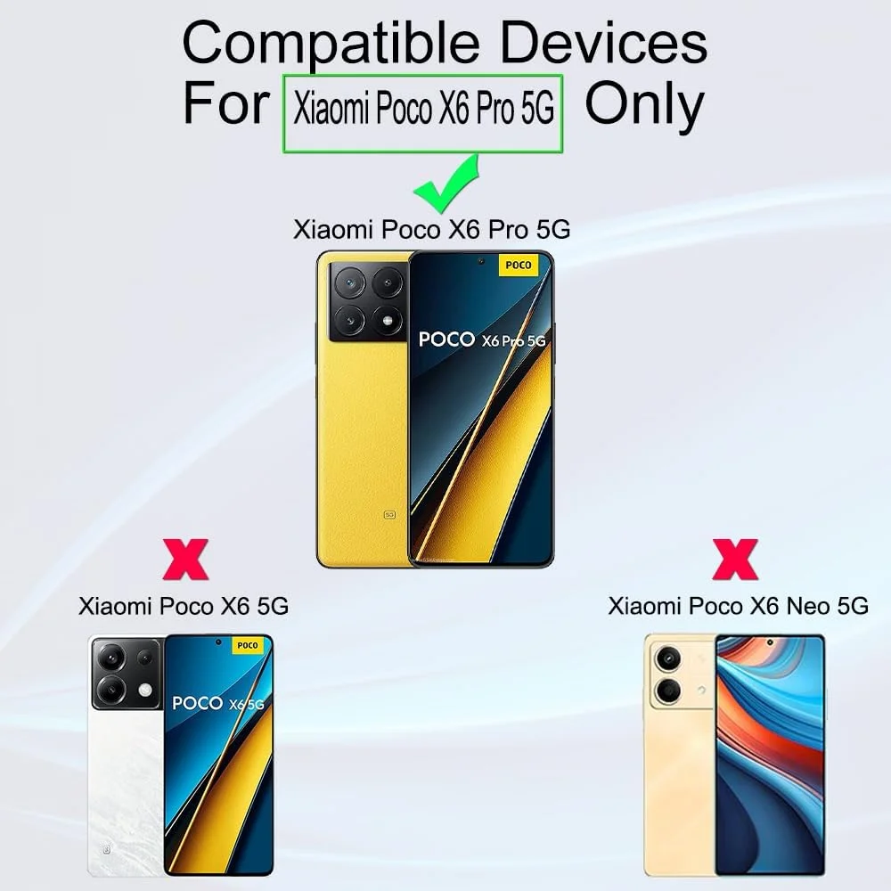 محافظ صفحه نمایش 2 عددی Ibywind برای گوشی شیائومی پوکو X6 پرو 5G 6.67 اینچی، شیشه حرارت دیده با سختی 9H، همراه با 1 عدد محافظ لنز دوربین، 1 عدد فیلم فیبر کربن پشت، نصب آسان، حسگر اثر انگشت، ضد خش، HD محافظ صفحه نمایش 2 عددی Ibywind برای گوشی شیائومی پوکو X6 پرو 5G 6.67 اینچی، شیشه حرارت دیده با سختی 9H، همراه با 1 عدد محافظ لنز دوربین، 1 عدد فیلم فیبر کربن پشت، نصب آسان، حسگر اثر انگشت، ضد خش، HD