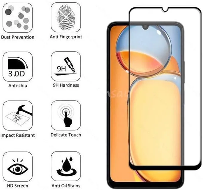 محافظ صفحه نمایش Zubitech برای شیائومی Redmi 13C / Poco C65، محافظ صفحه شیشه ای حرارت دیده با پوشش کامل صفحه نمایش، وضوح HD، ضد خرد شدن، ضد خش برای شیائومی Redmi 13C (1 عدد) محافظ صفحه نمایش Zubitech برای شیائومی Redmi 13C / Poco C65، محافظ صفحه شیشه ای حرارت دیده با پوشش کامل صفحه نمایش، وضوح HD، ضد خرد شدن، ضد خش برای شیائومی Redmi 13C (1 عدد)