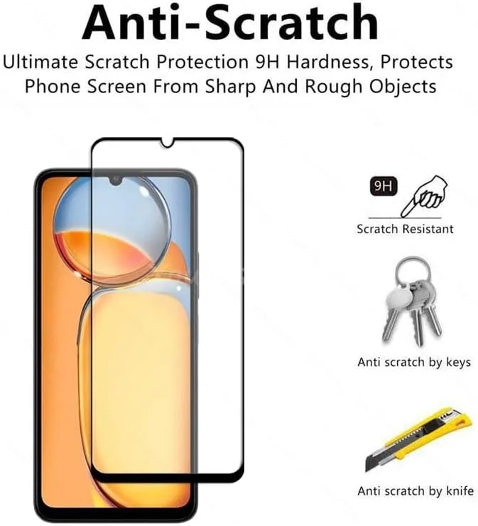 محافظ صفحه نمایش Zubitech برای شیائومی Redmi 13C / Poco C65، محافظ صفحه شیشه ای حرارت دیده با پوشش کامل صفحه نمایش، وضوح HD، ضد خرد شدن، ضد خش برای شیائومی Redmi 13C (1 عدد) محافظ صفحه نمایش Zubitech برای شیائومی Redmi 13C / Poco C65، محافظ صفحه شیشه ای حرارت دیده با پوشش کامل صفحه نمایش، وضوح HD، ضد خرد شدن، ضد خش برای شیائومی Redmi 13C (1 عدد)