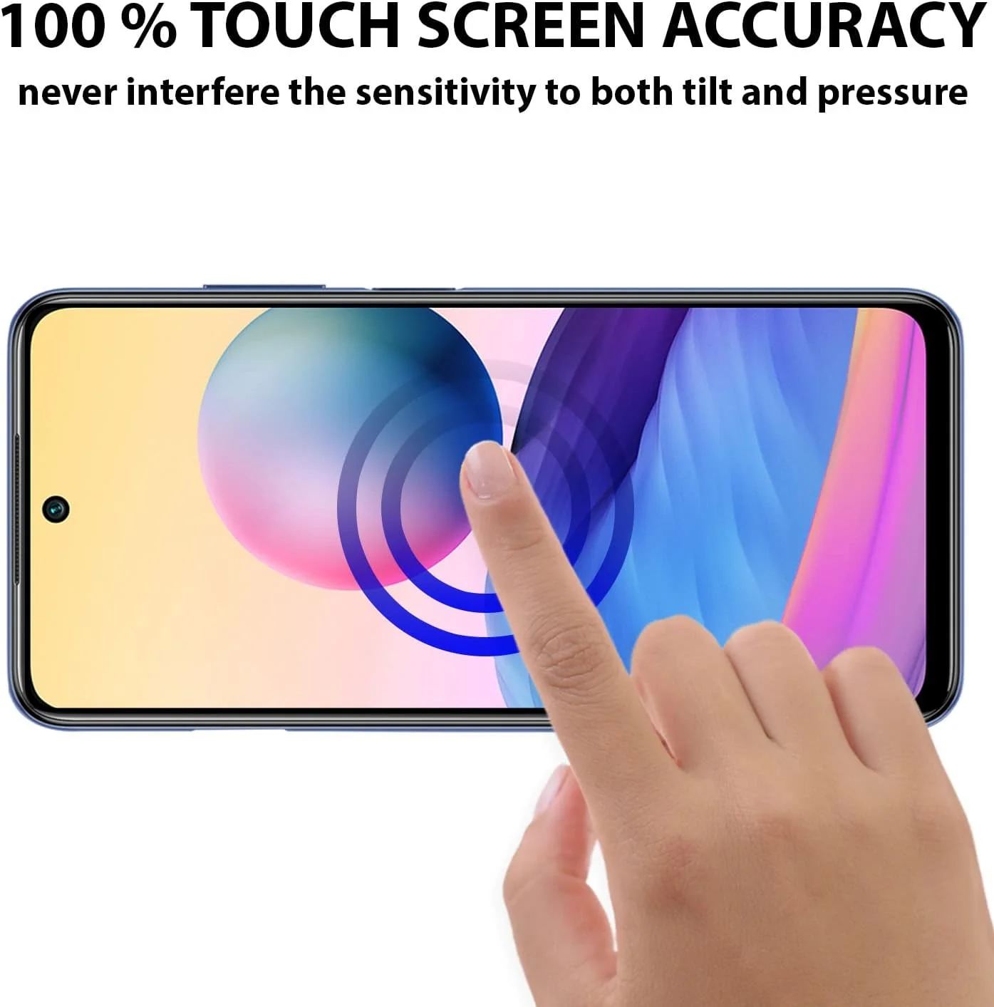 محافظ صفحه نمایش Al-HuTrusHi سازگار با گوشی شیائومی Redmi Note 10 5G، شیشه حرارت دیده [پوشش کامل HD] [نصب آسان] [مقاوم در برابر خراش] [سختی 9H] [بدون حباب] فیلم محافظ