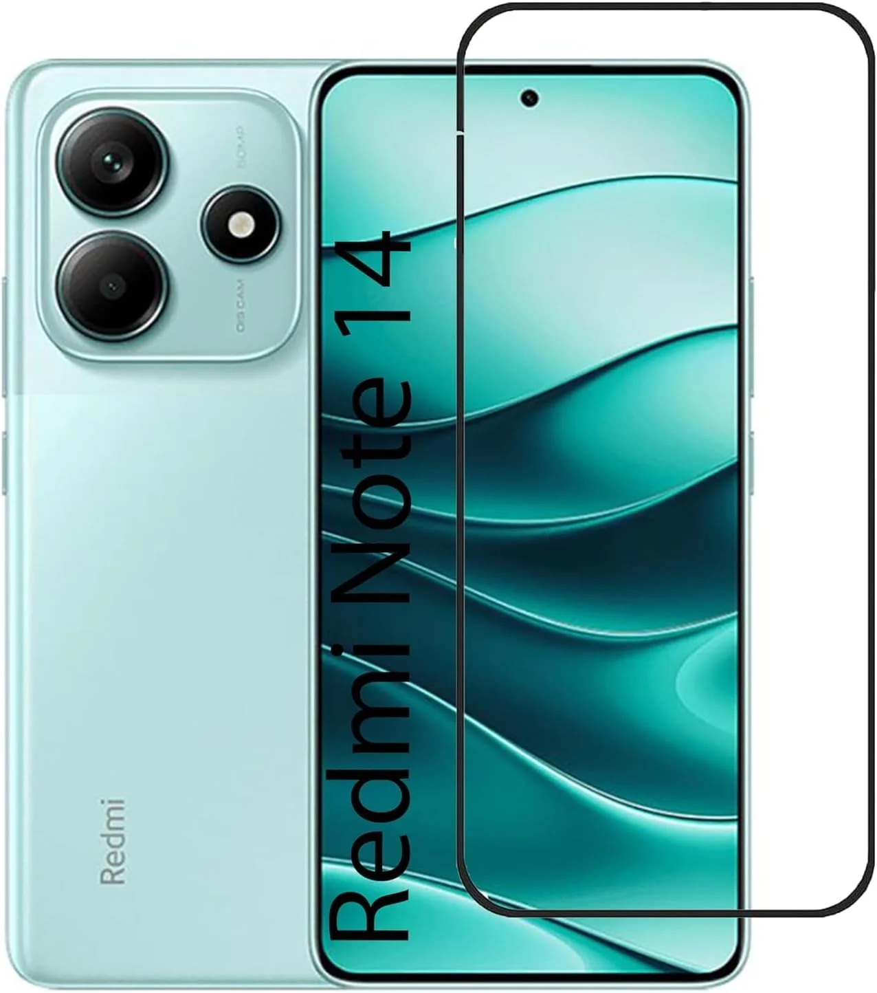 محافظ صفحه نمایش شیشه ای برای گوشی شیائومی ردمی نوت 14 / نوت 13 4G / نوت 11E Pro / نوت 11 Pro، شیشه حرارت دیده با چسب کامل و پوشش لبه به لبه، نصب آسان توسط Emodil ®