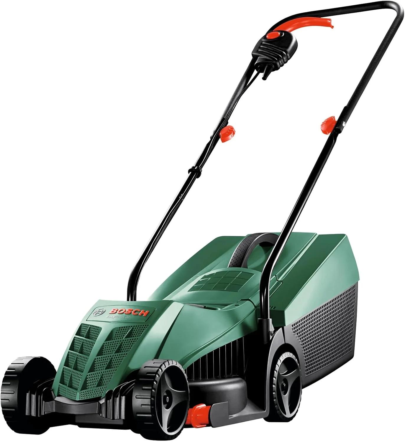 ماشین چمن زنی برقی بوش مدل EasyRotak 32-220 (توان موتور 1200 وات، عرض برش: 32 سانتی متر، جعبه چمن 31 لیتری، تیغه فوق العاده تیز 32 سانتی متر، مناسب برای برش سریع و آسان)