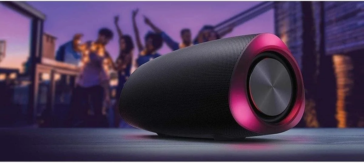 اسپیکر بی سیم فیلیپس مدل S6305/00 با قابلیت پاوربانک (بلوتوث 5.0، ضد آب، 20 ساعت عمر باتری، 2 رادیاتور پسیو باس، USB، چراغ های LED چند رنگ)، مشکی - مدل 2020/2021 اسپیکر بی سیم فیلیپس مدل S6305/00 با قابلیت پاوربانک (بلوتوث 5.0، ضد آب، 20 ساعت عمر باتری، 2 رادیاتور پسیو باس، USB، چراغ های LED چند رنگ)، مشکی - مدل 2020/2021