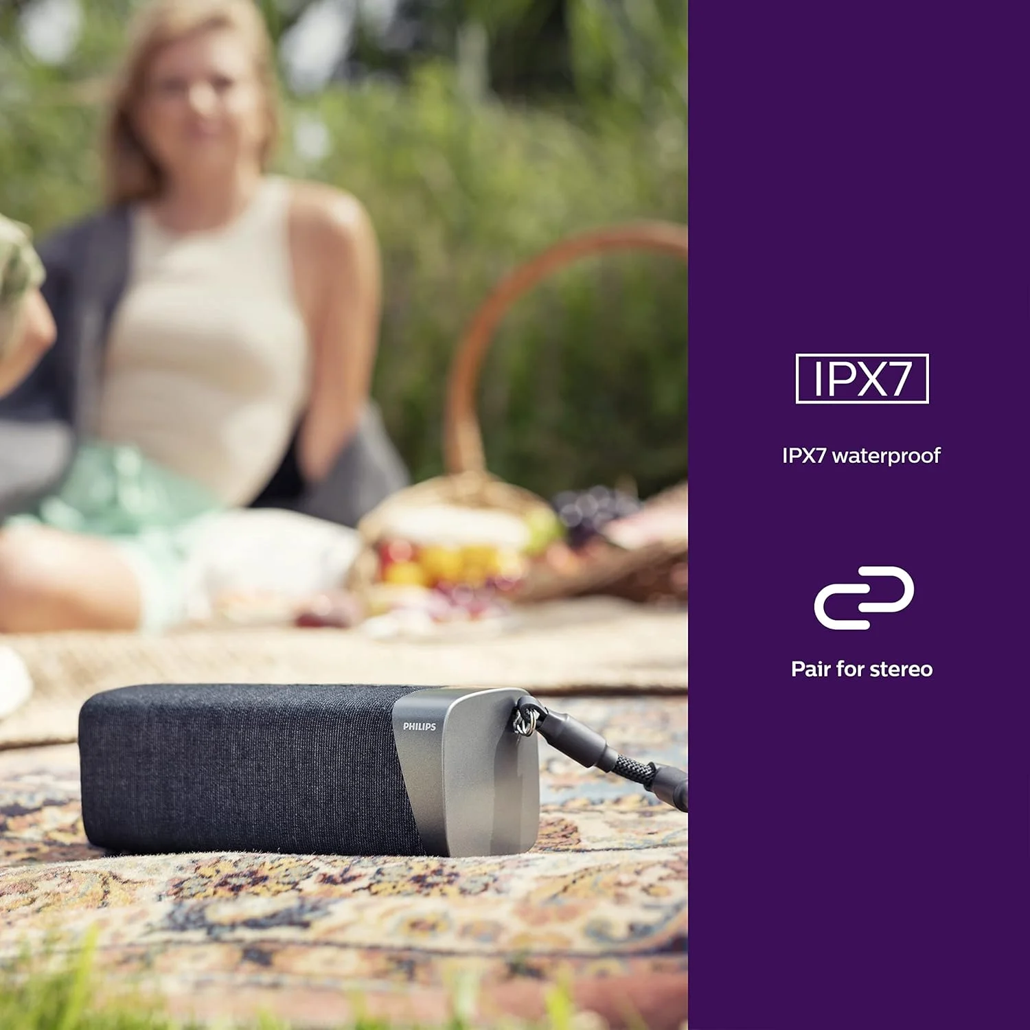 اسپیکر بلوتوثی بی سیم فیلیپس مدل S7505 با پاوربانک داخلی، صدای بزرگ و جسورانه، تا 20 ساعت پخش، ضد آب IPX7، مناسب دوش، سایز بزرگ، TAS7505 اسپیکر بلوتوثی بی سیم فیلیپس مدل S7505 با پاوربانک داخلی، صدای بزرگ و جسورانه، تا 20 ساعت پخش، ضد آب IPX7، مناسب دوش، سایز بزرگ، TAS7505