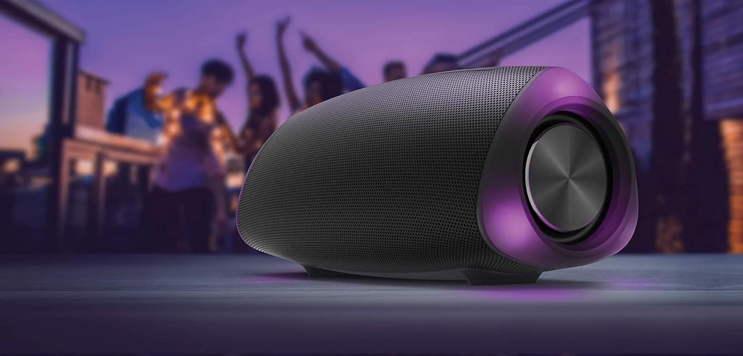 اسپیکر بی سیم فیلیپس مدل S5305/00 با میکروفون داخلی (بلوتوث 5.0، ضد آب، 12 ساعت عمر باتری، 2 رادیاتور پسیو باس، چراغ های LED چند رنگ) مشکی - مدل 2020/2021 اسپیکر بی سیم فیلیپس مدل S5305/00 با میکروفون داخلی (بلوتوث 5.0، ضد آب، 12 ساعت عمر باتری، 2 رادیاتور پسیو باس، چراغ های LED چند رنگ) مشکی - مدل 2020/2021