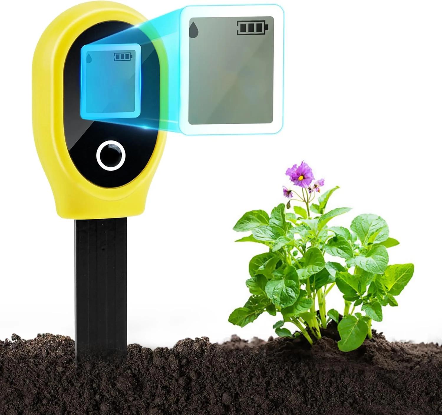 رطوبت سنج خاک، مانیتور آب گیاه، کیت ابزار باغبانی تستر 3 در 1 رطوبت/نور/pH خاک، سنسور رطوبت سنج برای باغبانی، کشاورزی، گیاهان داخلی و خارجی
