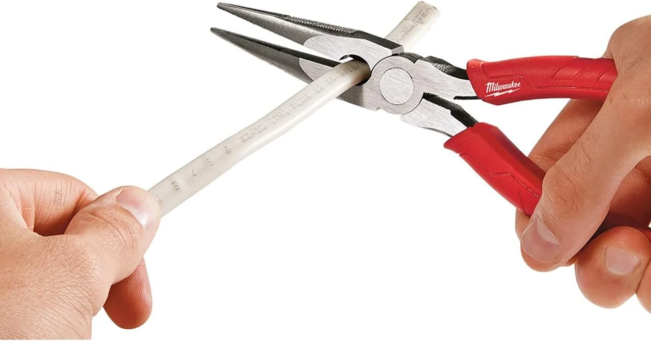 انبر دم باریک و سر پهن میلواکی مدل MIL48226101، قرمز، 8 اینچ