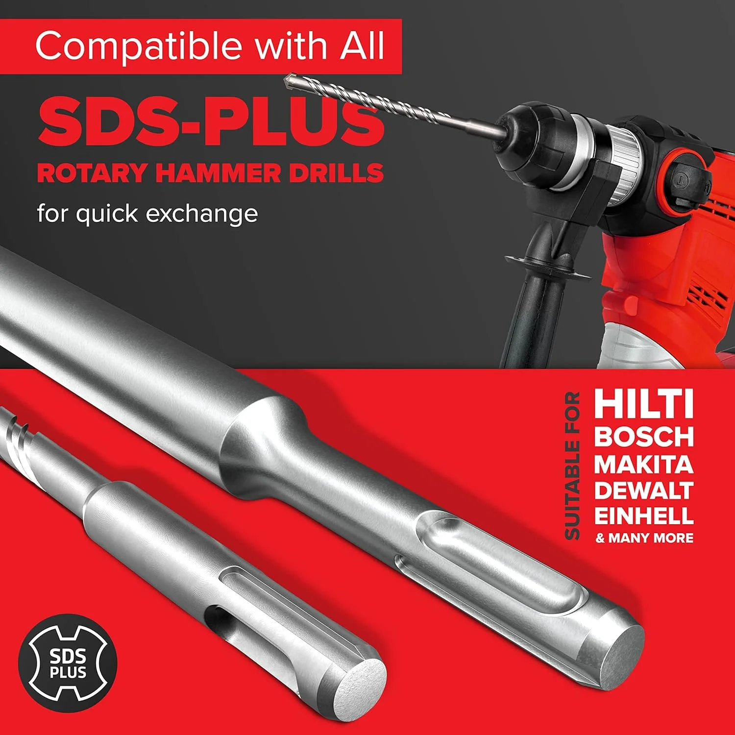 مجموعه مته SDS Plus KSP-TEC®، مته چکشی برای بتن با 4 لبه برش، در اندازه های 5، 6، 6، 8، 8، 10، 12، مته بتن (مجموعه مته SDS Plus 7 عددی) مجموعه مته SDS Plus KSP-TEC®، مته چکشی برای بتن با 4 لبه برش، در اندازه های 5، 6، 6، 8، 8، 10، 12، مته بتن (مجموعه مته SDS Plus 7 عددی)