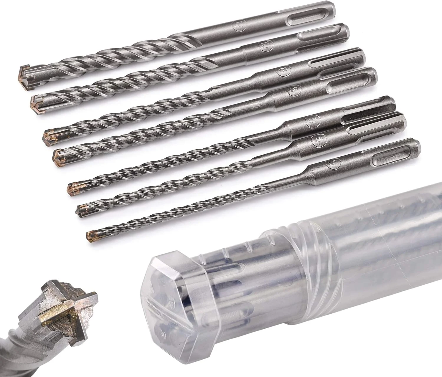 مجموعه مته SDS Plus KSP-TEC®، مته چکشی برای بتن با 4 لبه برش، در اندازه های 5، 6، 6، 8، 8، 10، 12، مته بتن (مجموعه مته SDS Plus 7 عددی) مجموعه مته SDS Plus KSP-TEC®، مته چکشی برای بتن با 4 لبه برش، در اندازه های 5، 6، 6، 8، 8، 10، 12، مته بتن (مجموعه مته SDS Plus 7 عددی)