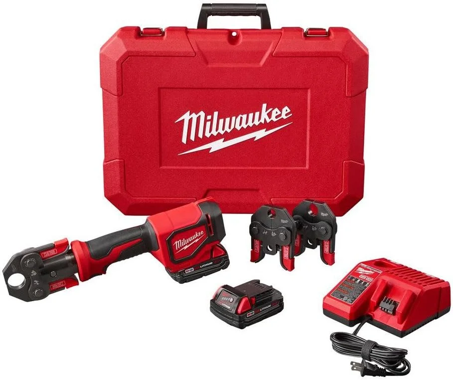 کیت ابزار پرس لوله کوتاه Milwaukee 2674-22C M18 به همراه فک های پرس PEX