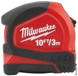 متر نواری ال ای دی 3 متری/10 فوتی میلواکی مدل MHT48226602 (عرض 12 میلی متر)، قرمز