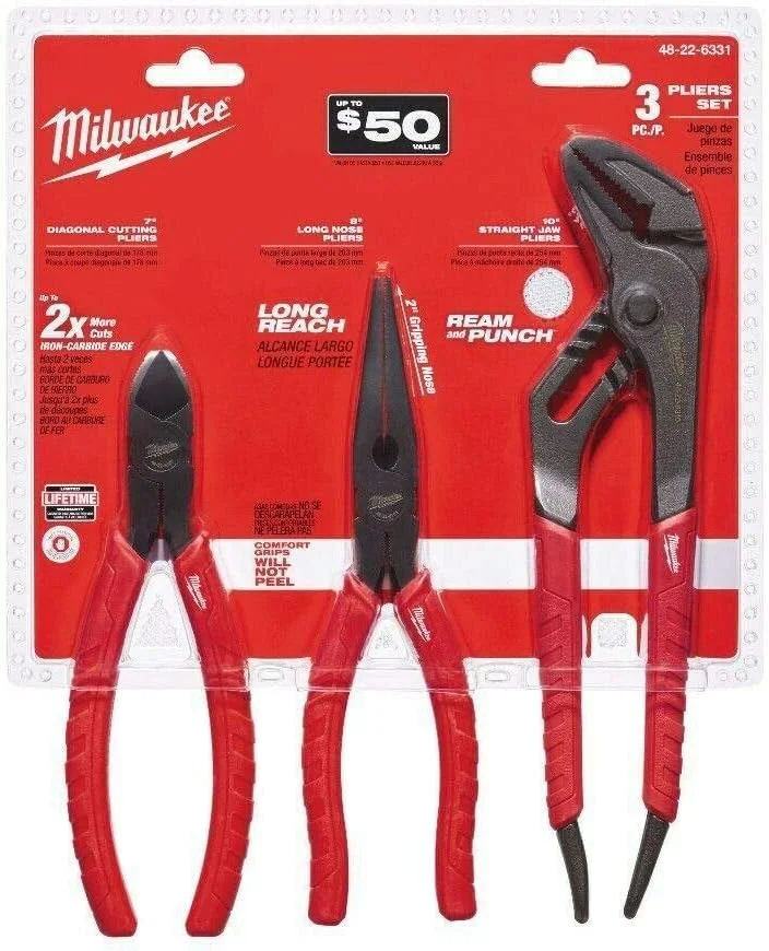 ست انبر میلواکی آلیاژ فولاد 3 عددی