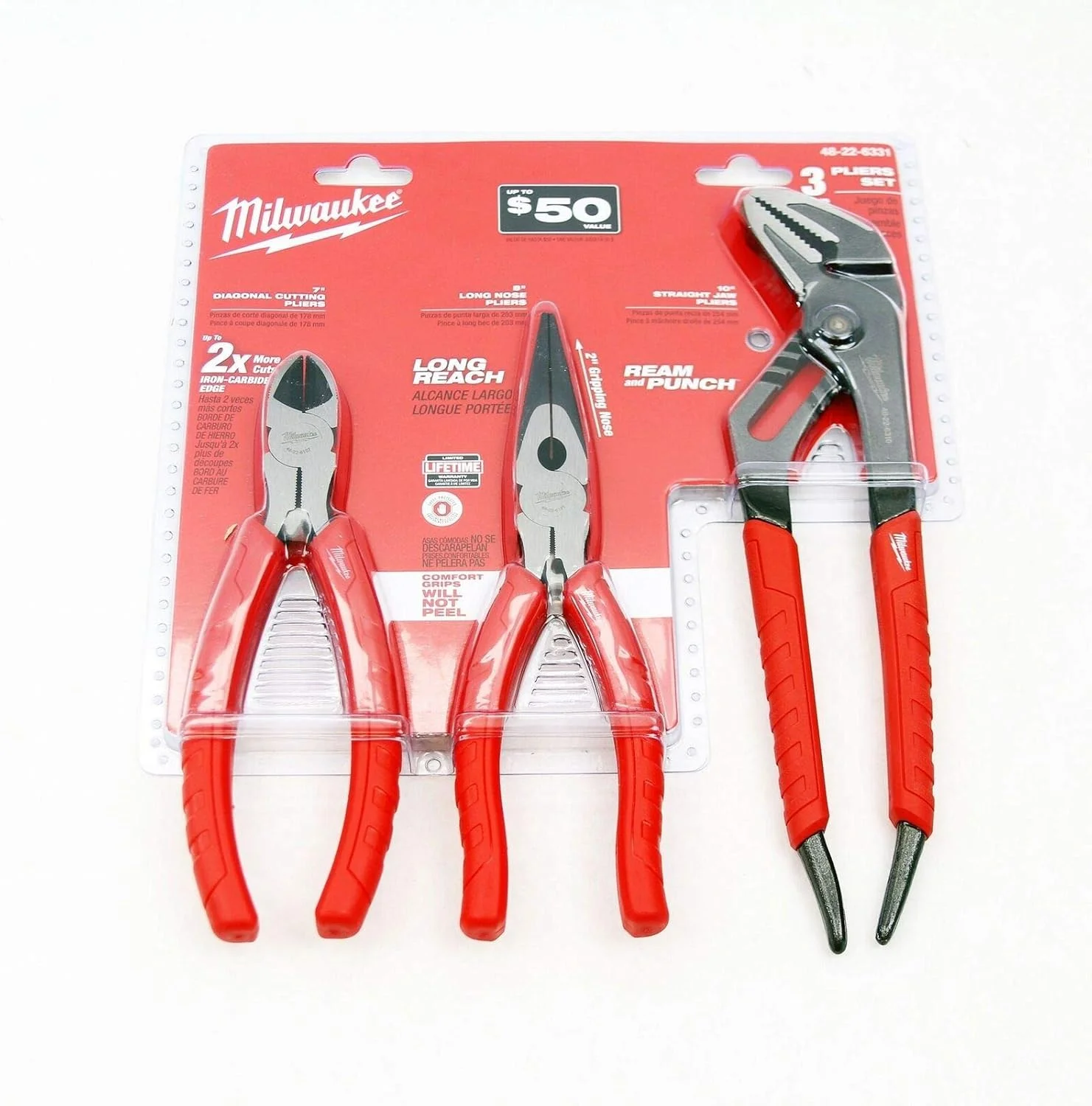 ست انبر میلواکی آلیاژ فولاد 3 عددی