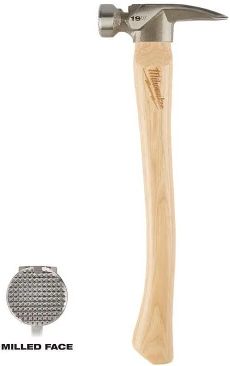 چکش نجاری میلواکی با دسته چوبی هیکوری و سر پرداخت شده 19 اونسی چکش نجاری میلواکی با دسته چوبی هیکوری و سر پرداخت شده 19 اونسی