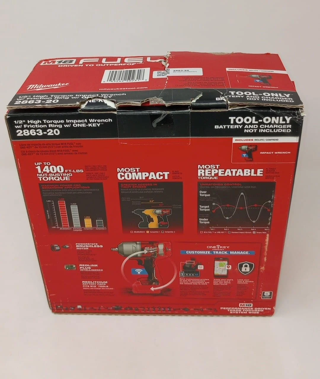 آچار بکس ضربه ای میلواکی M18 مدل BT 2863-20 نو