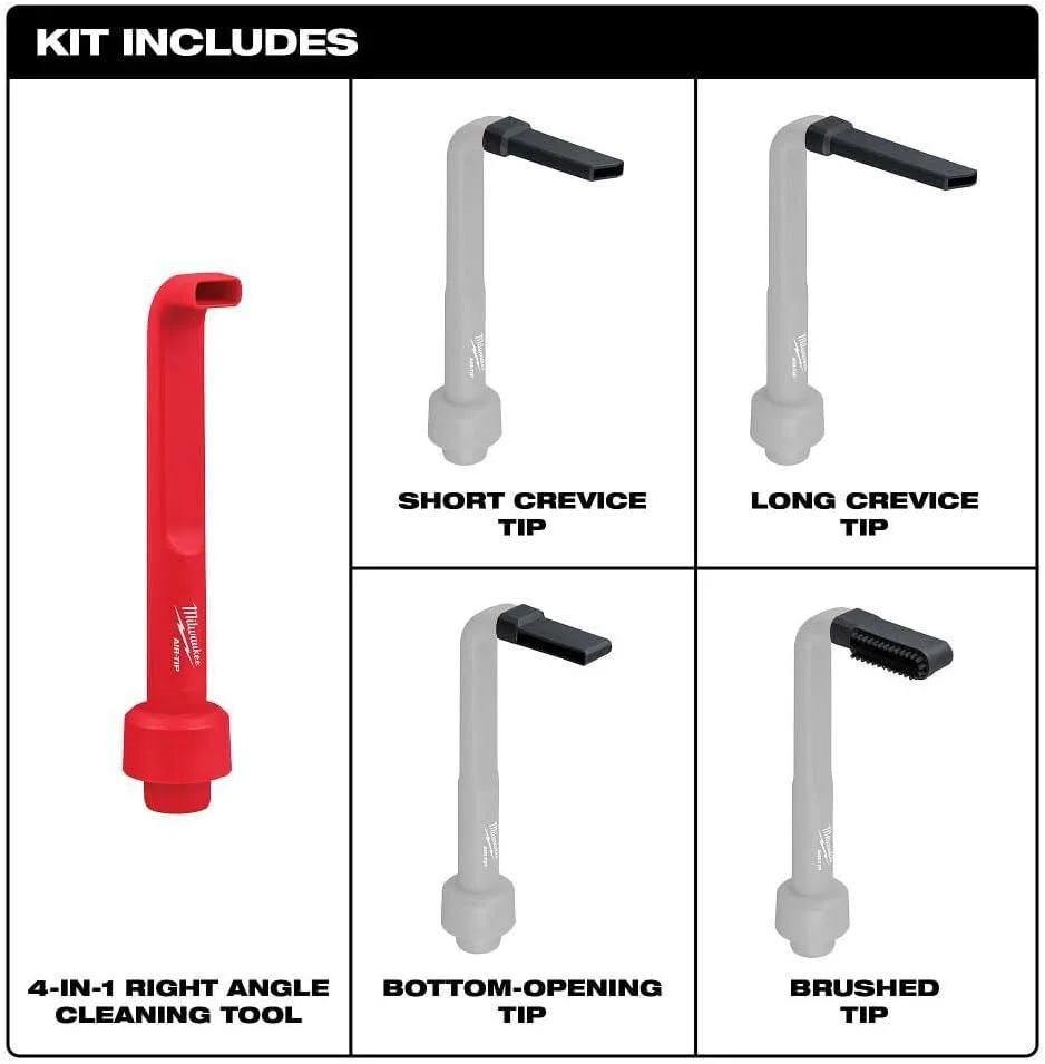 ابزار تمیزکاری زاویه راست 4 در 1 AIR-TIP میلواکی