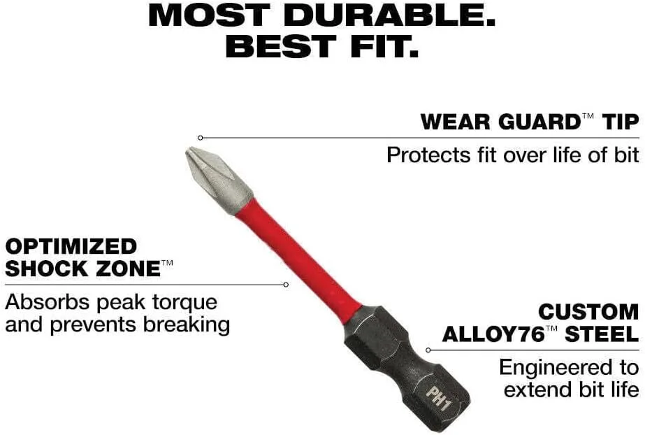 INFERN 48-32-4094 مجموعه 80 عددی سری پیچ گوشتی ضربه ای Milwaukee Shockwave Impact Duty X3