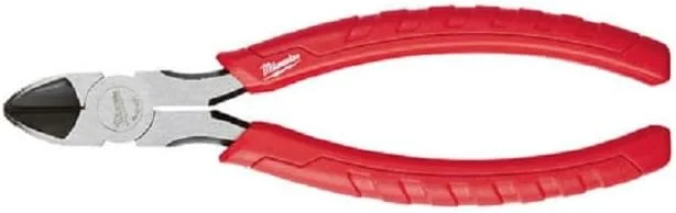 انبر سیم‌چین مورب میلواکی مدل 48 22 6106، 6 اینچ / 160 میلی‌متر، قرمز/مشکی/نقره‌ای، 6 اینچ